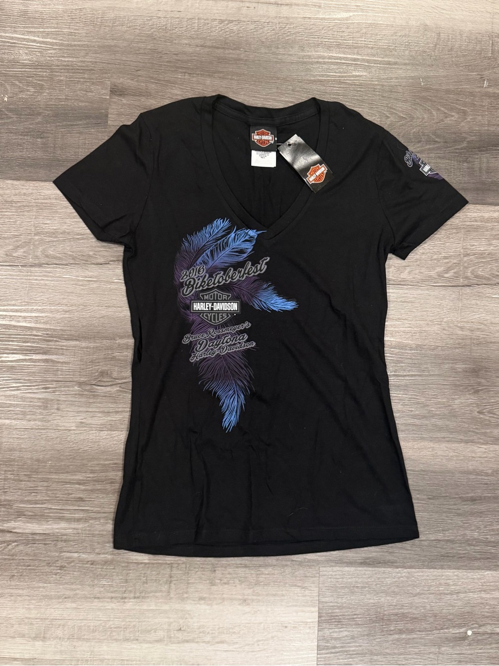Harley-Davidson Women’s 2016 Biketoberfest Daytona Beach FL Biker Tee NWT  Sz S